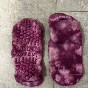Pure Barre Pink Grip Socks